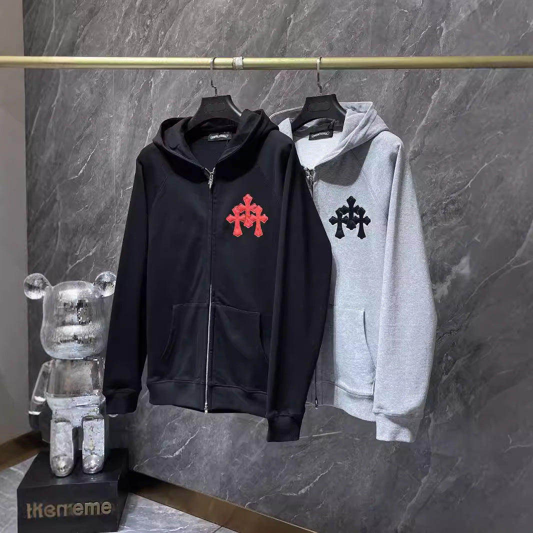CHH Chrome Heart Hoodie ChromeHearts Cardigan Zip Hooded Sweater Cotton Hoodie