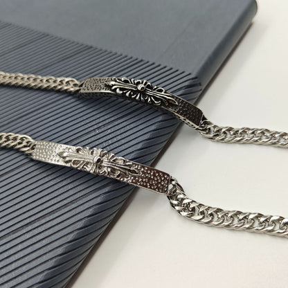 Chrome Hearts stainless steel curved brand main piece bracelet