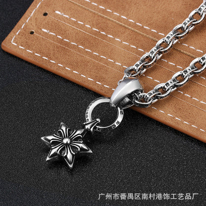 Chrome Hearts six-pointed star couple chain