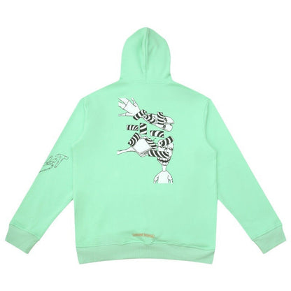 CHH Chrome Heart Hoodie Crowe Sweater High Street Graffiti Zebra Hooded Loose