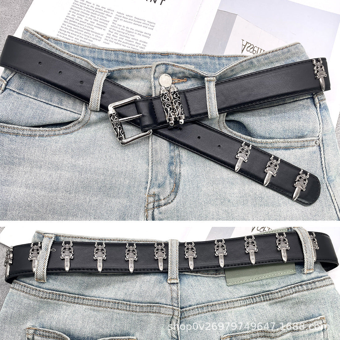 Chh Chrome Heart Belt Punk High Street Man