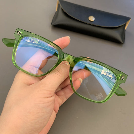 CHH Chrome Hearts Glasses Black Frame Silver Myopia Frame