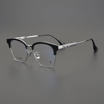 CHH Chrome Hearts Glasses Vintage Ultra Light Half Frame Myopia Glasses Frame