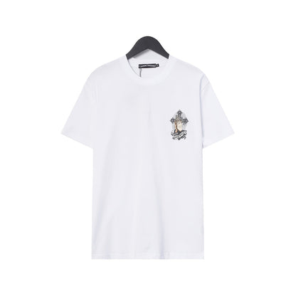 CHH Chrome Heart T Shirts Croix Hands Ribbon Cross