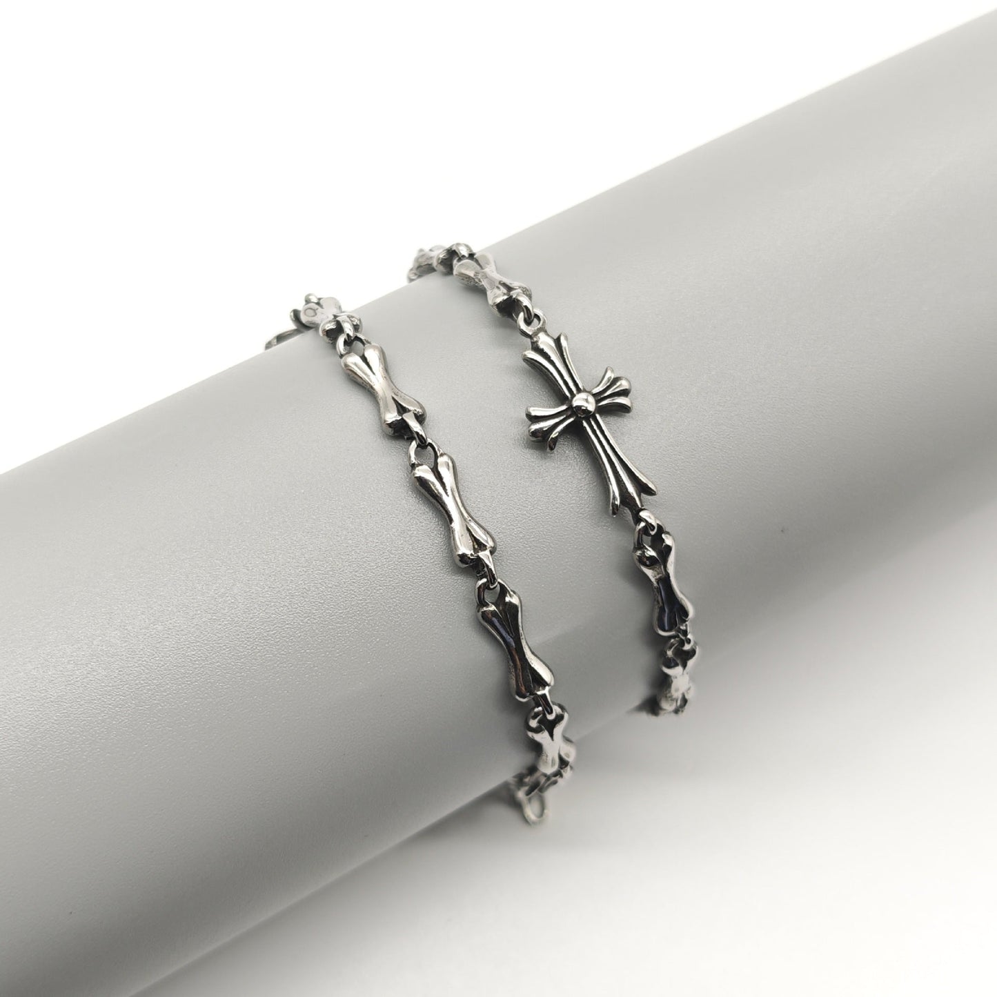 Chrome Hearts cross full bone bracelet