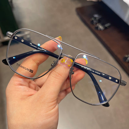 CHH Chrome Hearts Glasses Pure Titanium Ultra Light Polygonal Myopia Glasses Frame