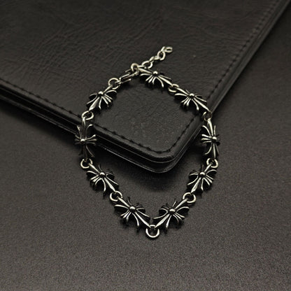 Chrome Hearts Retro Long Cross Flower Bracelet