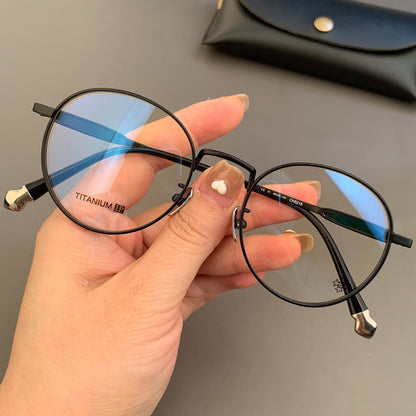 CHH Chrome Hearts Glasses Pure Titanium Round Ultra Light Myopia Glasses Frame