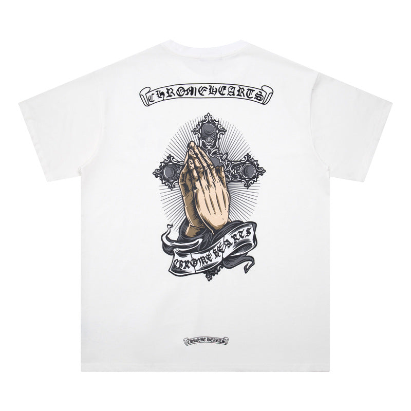 CHH Chrome Heart T Shirts T-Shirt Loose Cross Print