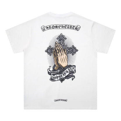 CHH Chrome Heart T Shirts T-Shirt Loose Cross Print