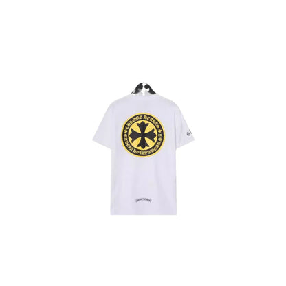 CHH Chrome Heart T Shirts Sanskrit Large Logo Cross Print Short Sleeve T-Shirt