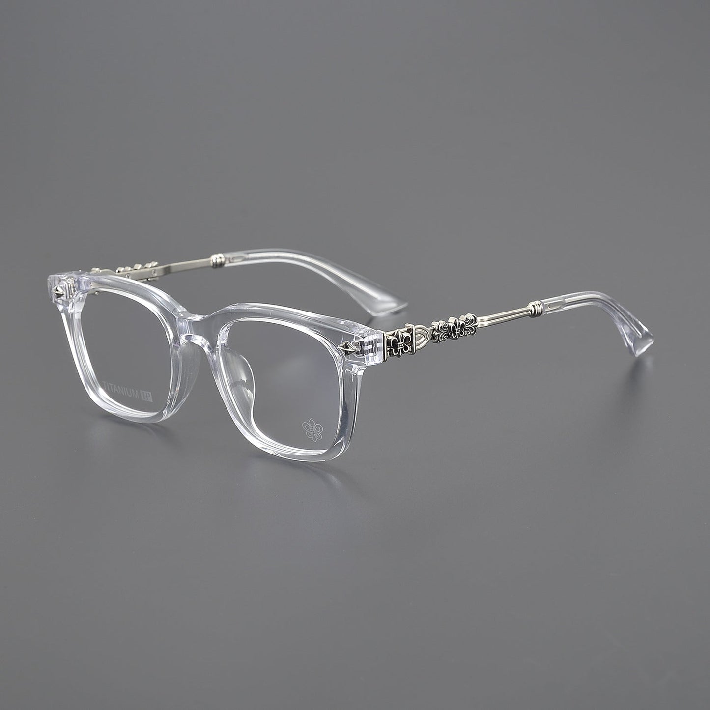 CHH Chrome Hearts Glasses Plain Silver Versatile Flat Mirrors Myopia Glasses Frame