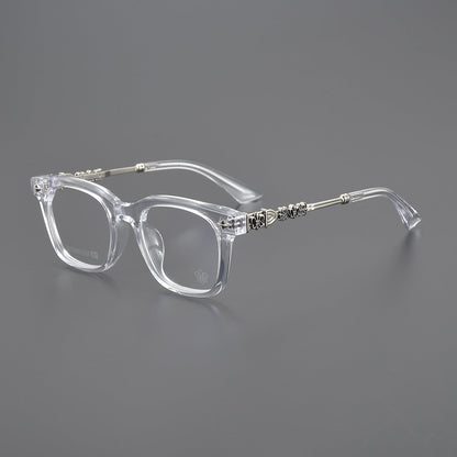 CHH Chrome Hearts Glasses Plain Silver Versatile Flat Mirrors Myopia Glasses Frame