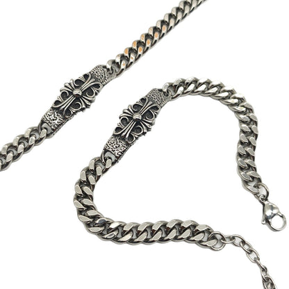 Chrome Hearts cross military flower bracelet