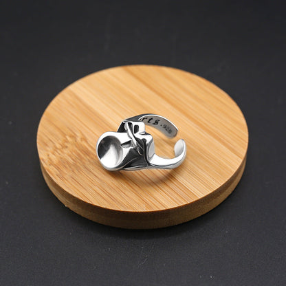 Chrome Hearts personality big tongue retro old open ring