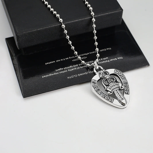 Chrome Hearts letter holy sword pendant