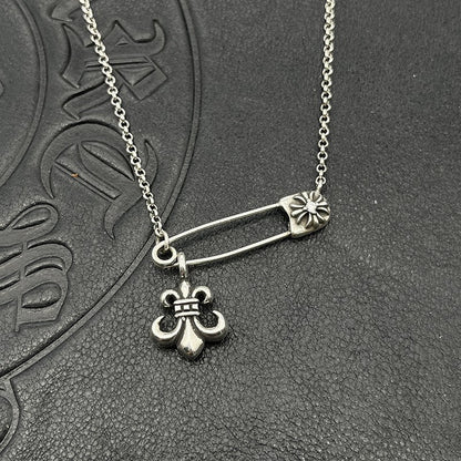 Chrome Hearts pin necklace with various elements