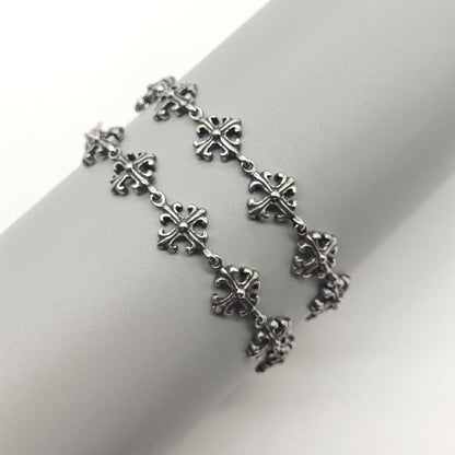 Chrome Hearts cross flower simple S925 bracelet