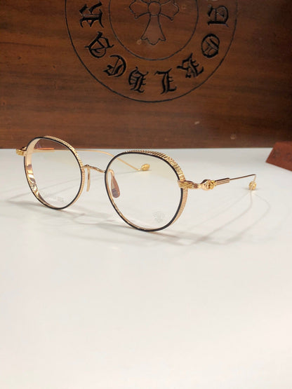 CHH Chrome Hearts Glasses Ultra Light Retro Literary Flat Mirror Myopia Glasses Frame