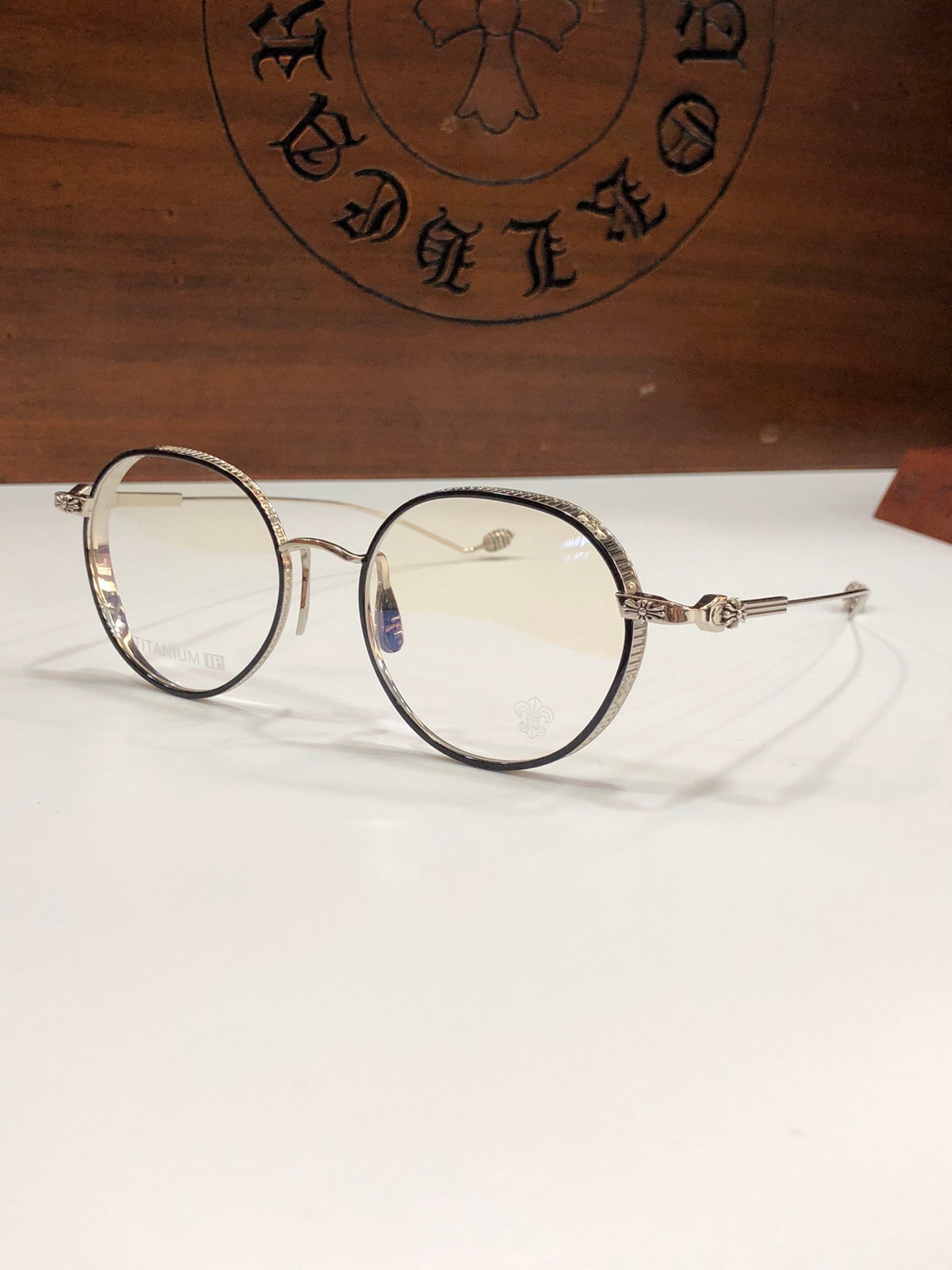 CHH Chrome Hearts Glasses Ultra Light Retro Literary Flat Mirror Myopia Glasses Frame