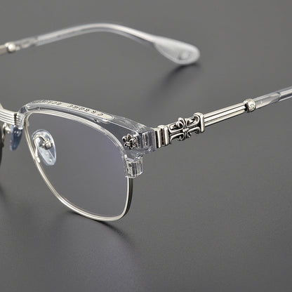 CHH Chrome Hearts Glasses Vintage half-frame glasses Pure titanium frames