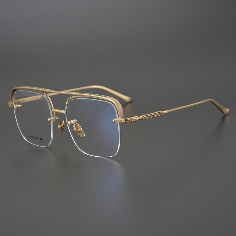 CHH Chrome Hearts Glasses Versatile Pure Titanium Square Glasses Frame