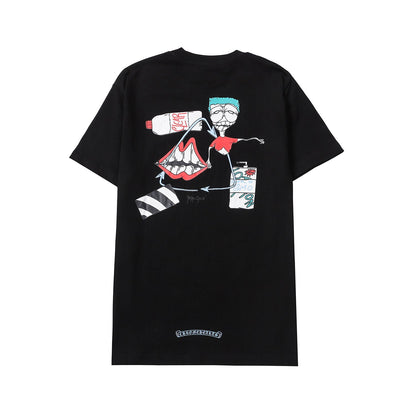 CHH Chrome Heart T Shirts Crowe Summer Short Sleeve Hip Hop Men's and Women's T-Shirts