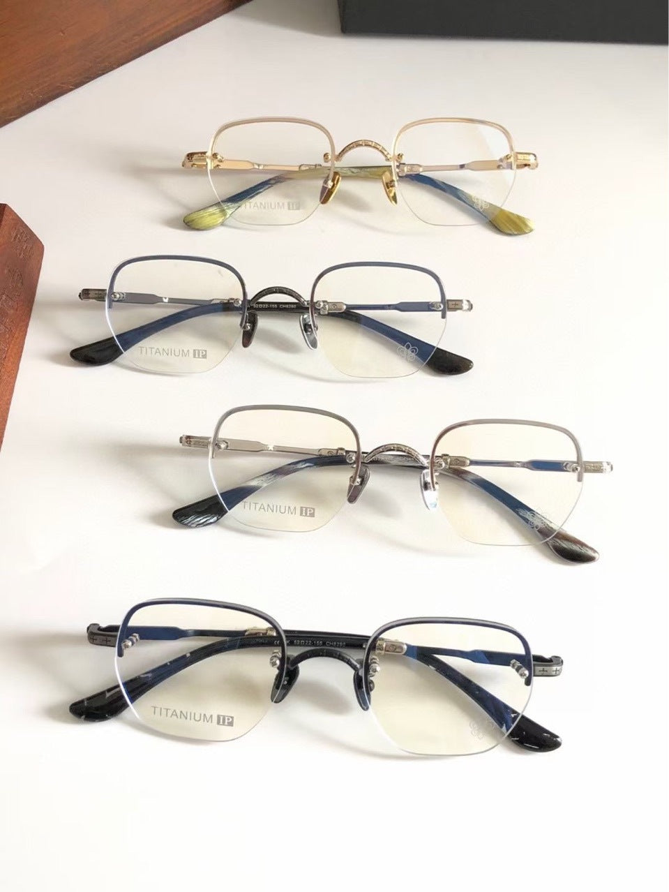 CHH Chrome Hearts Glasses Simple and stylish frameless titanium frame