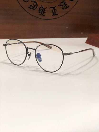 CHH Chrome Hearts Glasses Simple and stylish ultra-light titanium round frame glasses