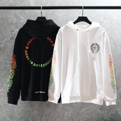 CHH Chrome Heart Hoodie Crowe Sanskrit circle print Chrome Hearts hooded sweater