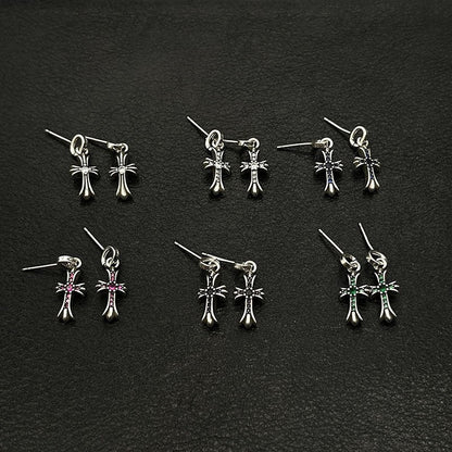 Chrome Heart Cross Earring