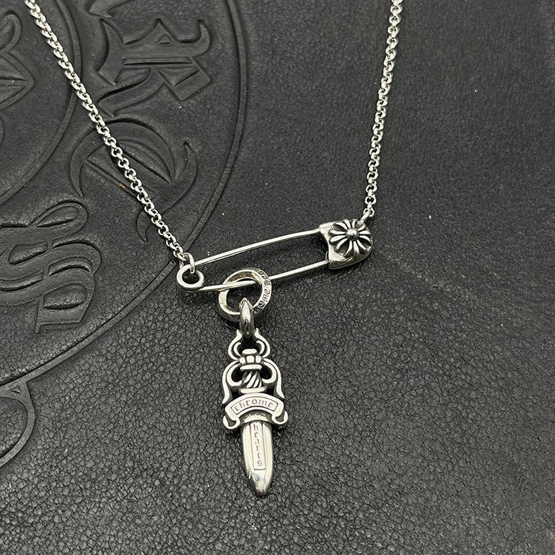 Chrome Hearts pin necklace with various elements