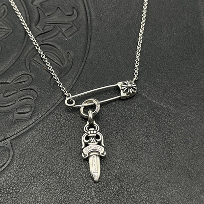 Chrome Hearts pin necklace with various elements