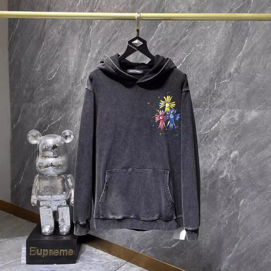 CHH Chrome Heart Hoodie Autumn/Winter Colored Cross Hooded Pullover Sweater