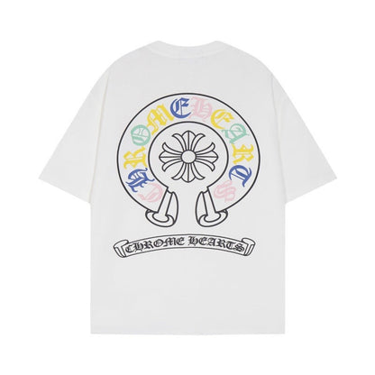 CHH Chrome Heart T Shirts Big Horseshoe Short Sleeve T-Shirt