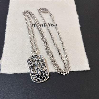 Chrome Hearts anchor hollow domineering pendant Necklace