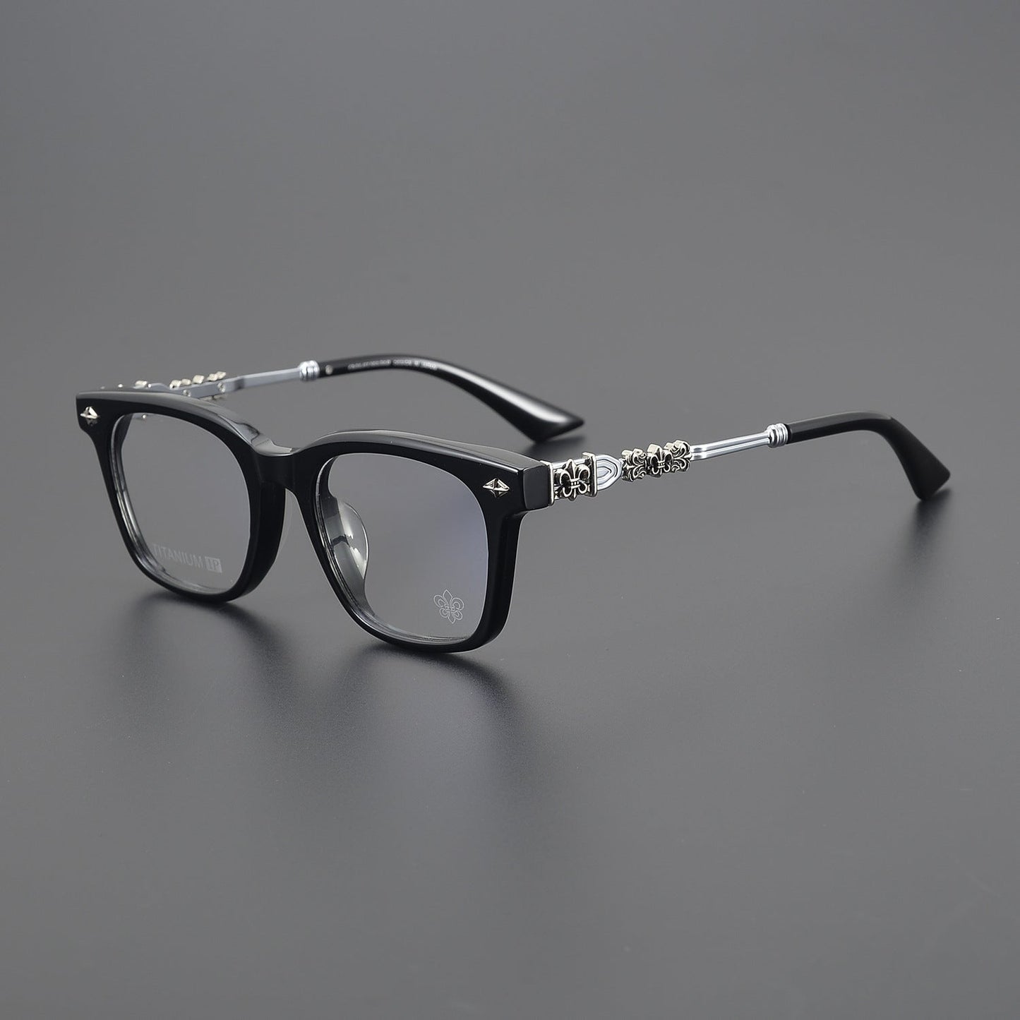 CHH Chrome Hearts Glasses Plain Silver Versatile Flat Mirrors Myopia Glasses Frame