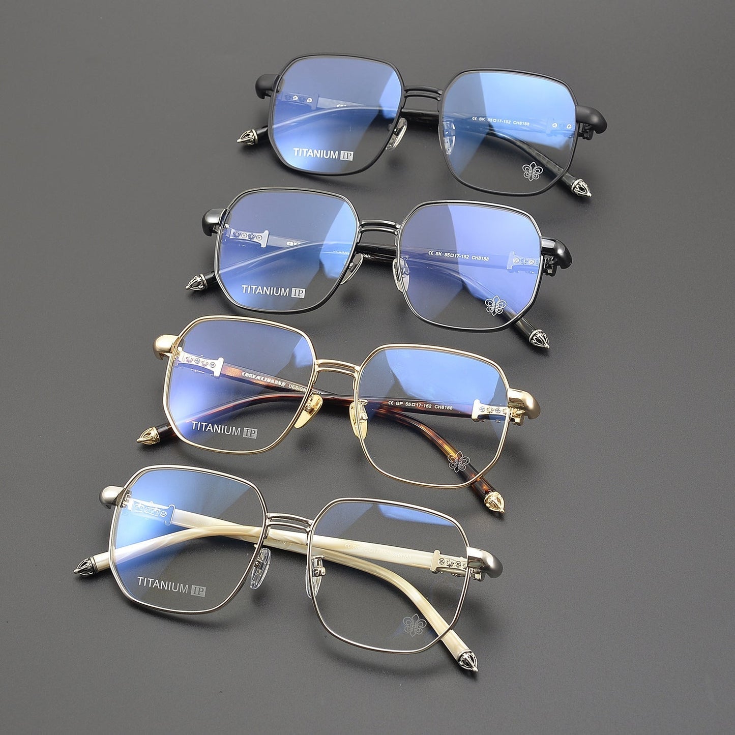 CHH Chrome Hearts Glasses Vintage Large Frame Versatile Myopia Glasses Frame