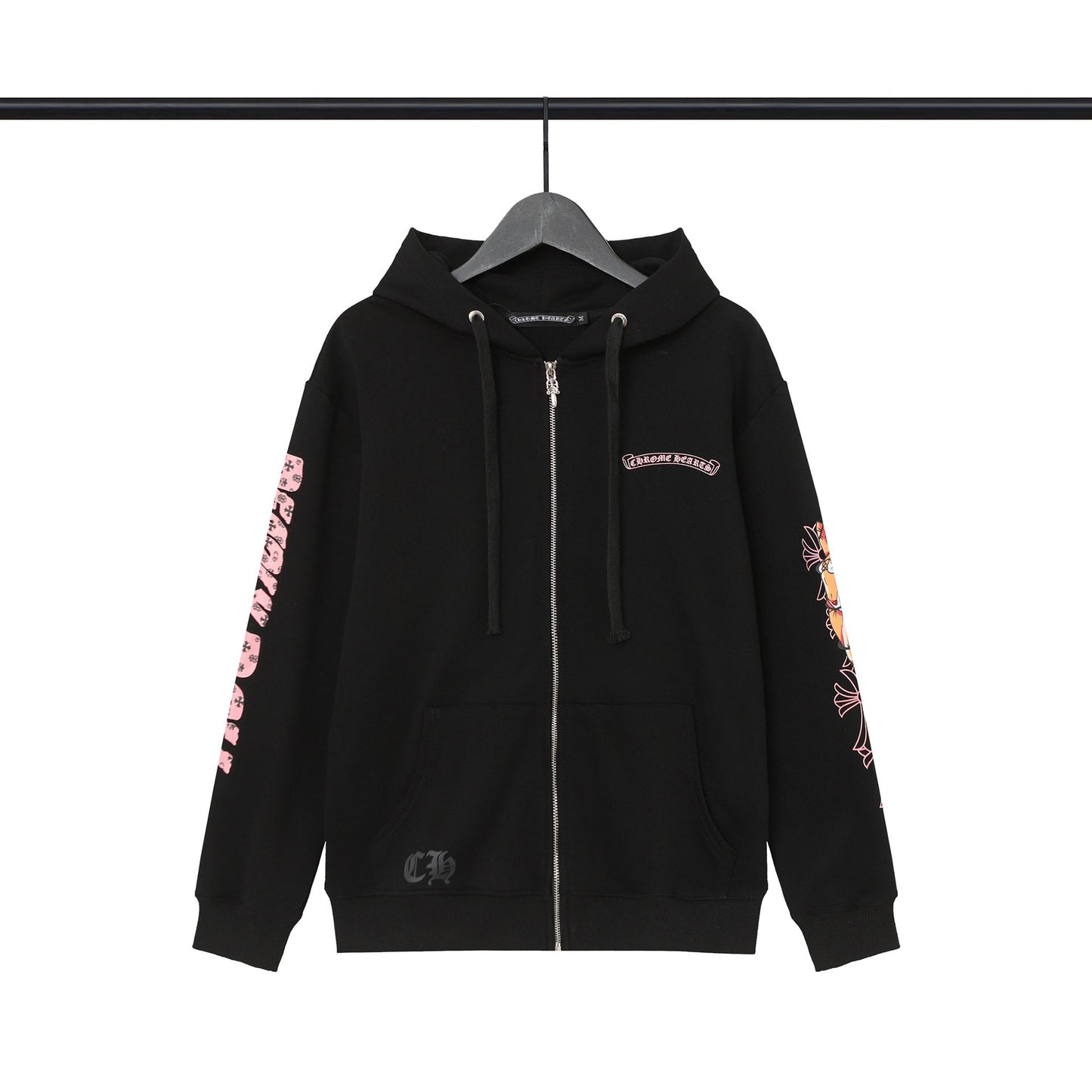 CHH Chrome Heart Hoodie Croix CH Autumn/Winter Miami Cross Zipper Hooded