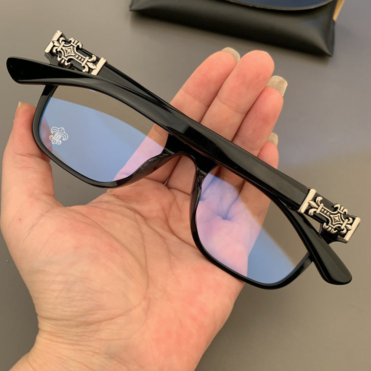 CHH Chrome Hearts Glasses Black Frame Silver Myopia Frame