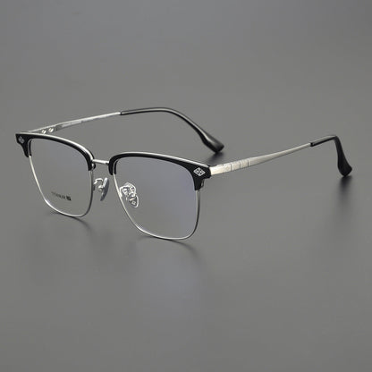 CHH Chrome Hearts Glasses Stylish Vintage Half Frame Pure Titanium Glasses Frame