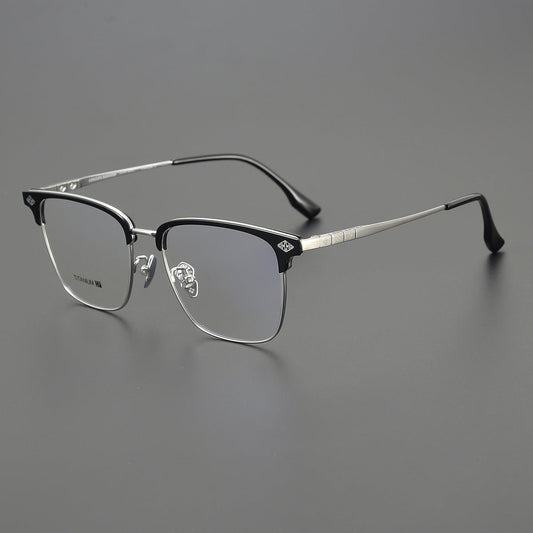 CHH Chrome Hearts Glasses Stylish Vintage Half Frame Pure Titanium Glasses Frame