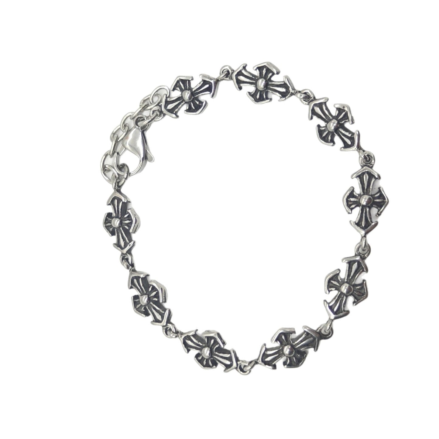 Chrome Hearts cross Silver Daisy retro bracelet
