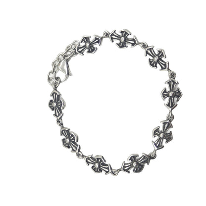 Chrome Hearts cross Silver Daisy retro bracelet