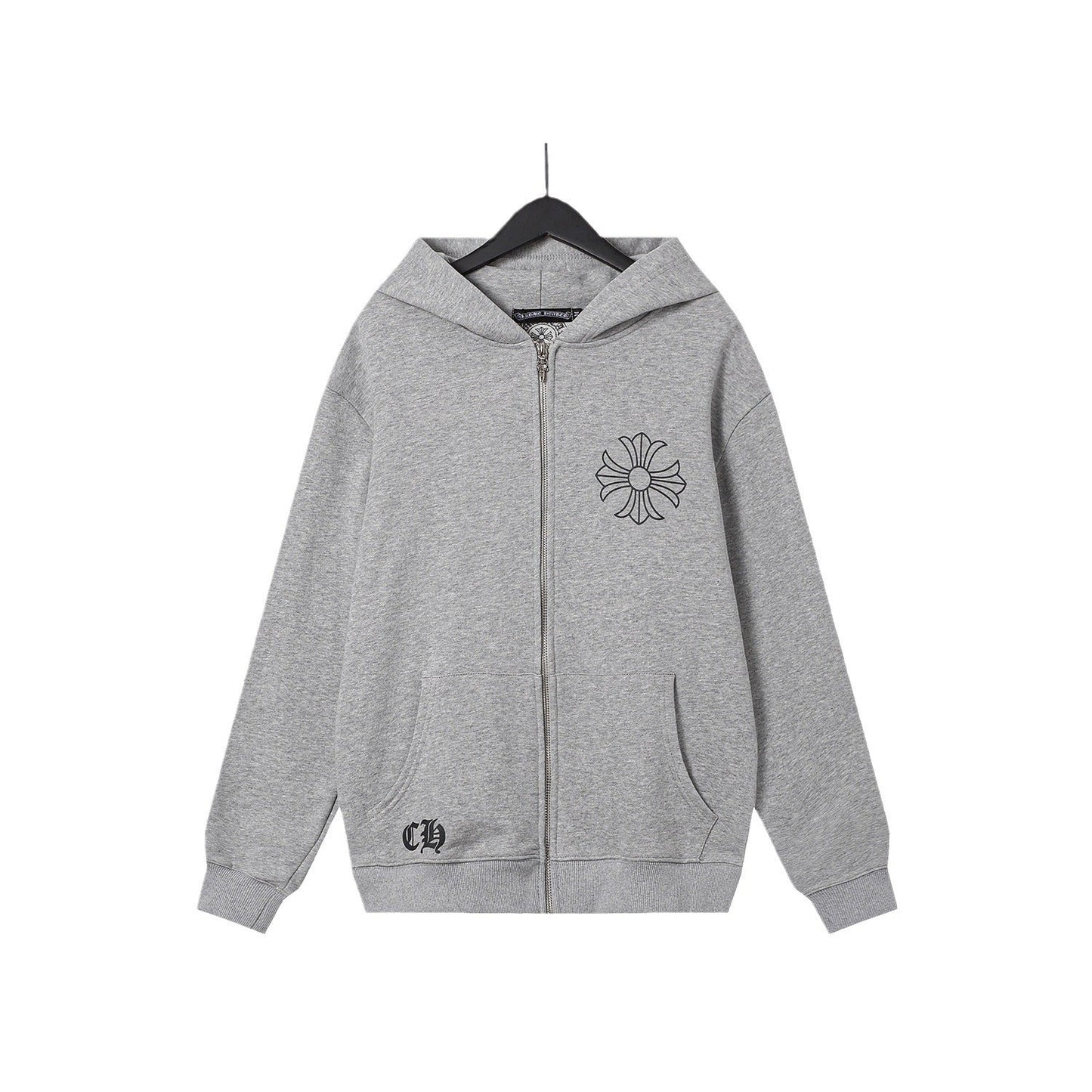 CHH Chrome Heart Hoodie Crowe Hooded Sweater Cardigan Zip Long Sleeve Jacket