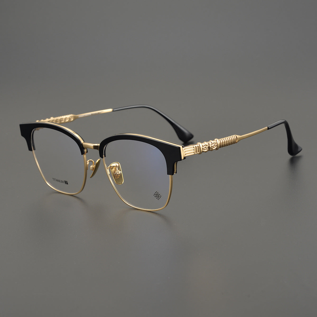 CHH Chrome Hearts Glasses Vintage Ultra Light Half Frame Myopia Glasses Frame