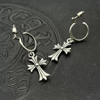 Chrome Hearts cross exaggerated earrings