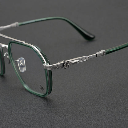 CHH Chrome Hearts Glasses Japanese Handmade Double Beam Glasses Frame Sunglasses