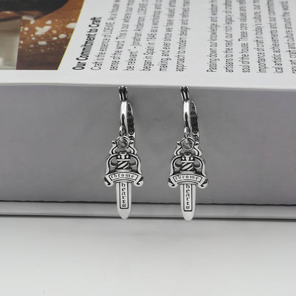chrome hearts big sword model earrings