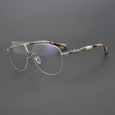 CHH Chrome Hearts Glasses Versatile Large Frame Pure Titanium Myopia Glasses Frame